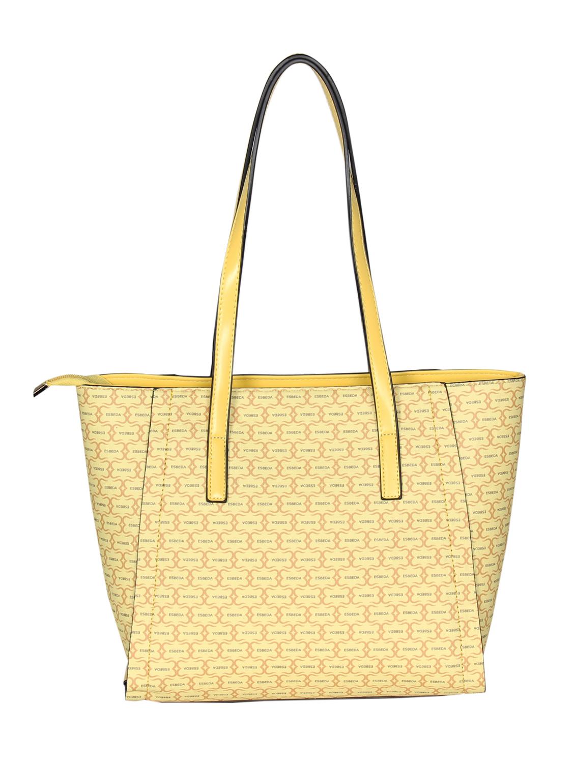 yellow leatherette (pu) handbag - 16238542 - Standard Image - 1