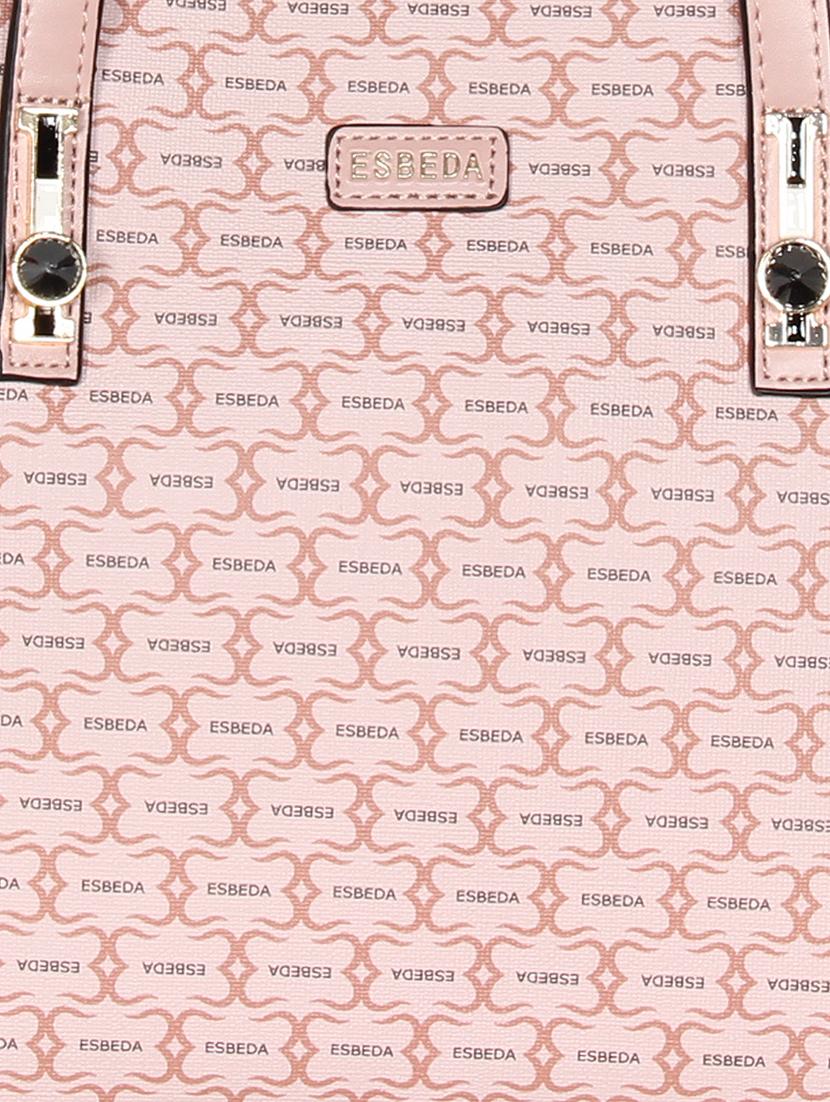 pink leatherette (pu) handbag - 16238544 - Standard Image - 4