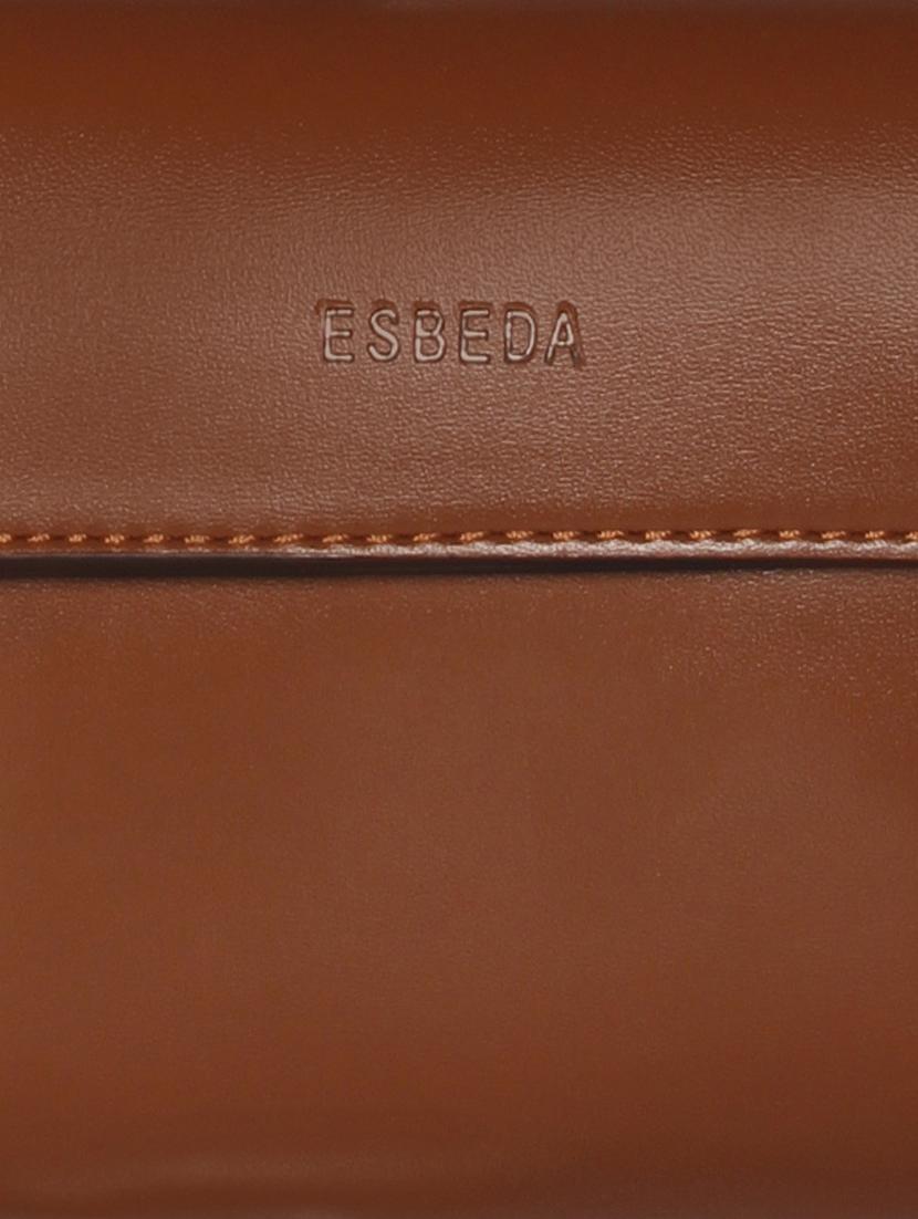 brown leatherette (pu) regular sling bag - 16238554 - Standard Image - 4