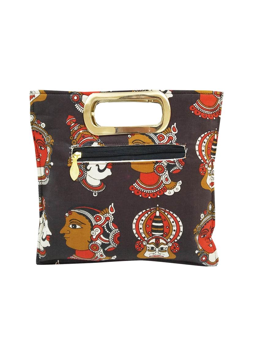 brown cotton ethnic shopping bag - 16238623 - Standard Image - 1
