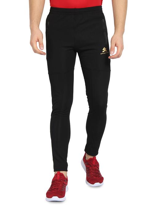 black polyester full length track pant - 16239503 - Standard Image - 0