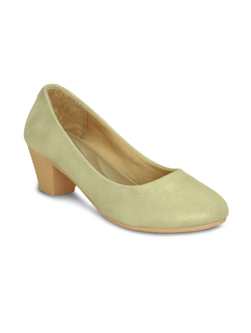 gold slip on pumps