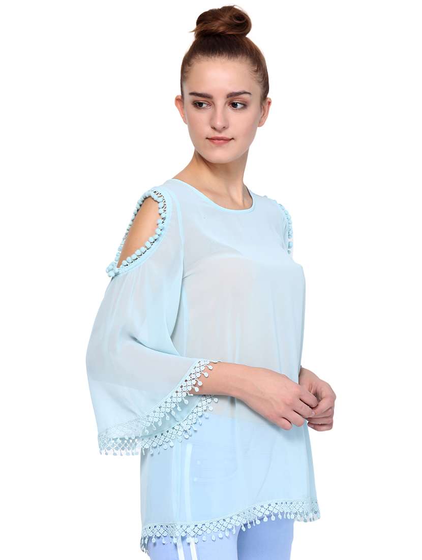 women's straight round neck top - 16241721 -  Standard Image - 1