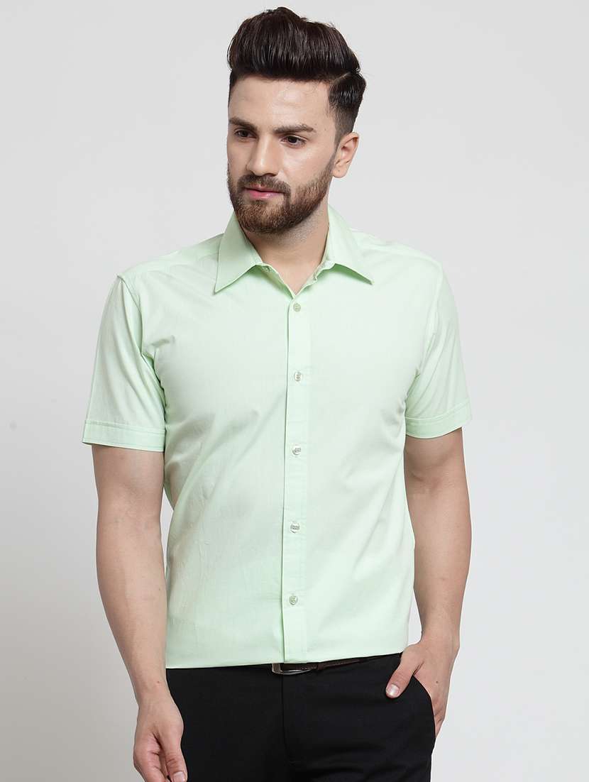 mens solid casual shirt - 16245123 - Zoom Image - 0