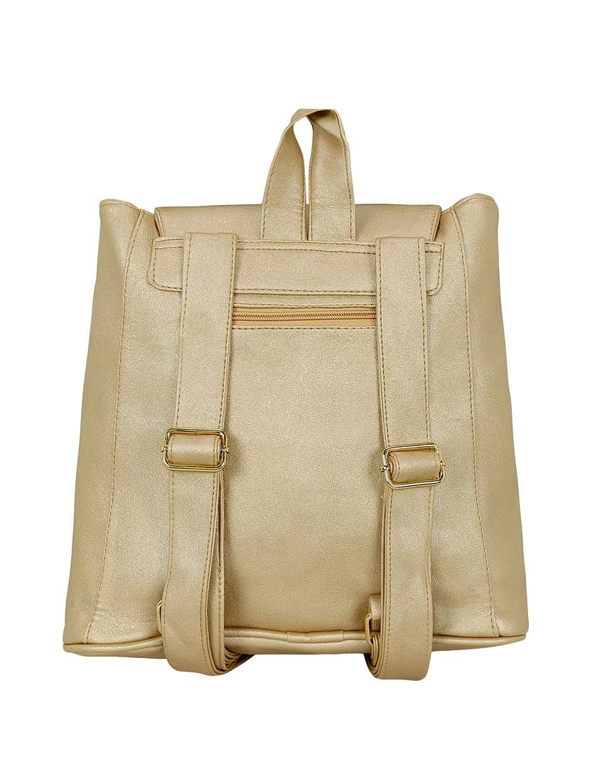 beige leatherette (pu) regular backpack - 16245672 -  Standard Image - 1