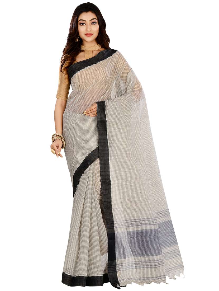 bordered tant saree