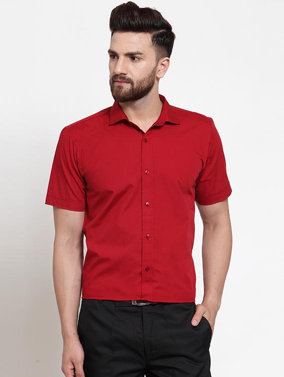 mens solid casual shirt - 16250023 - Zoom Image - 0