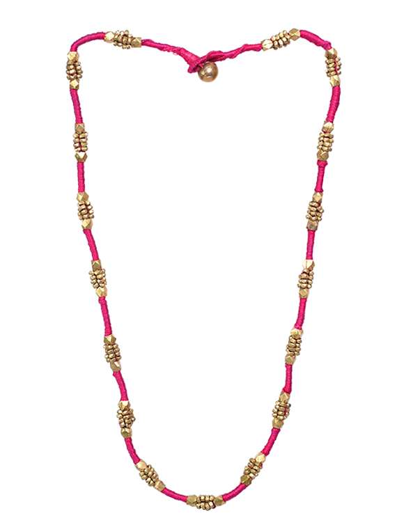 pink brass  necklace - 16251156 -  Standard Image - 1