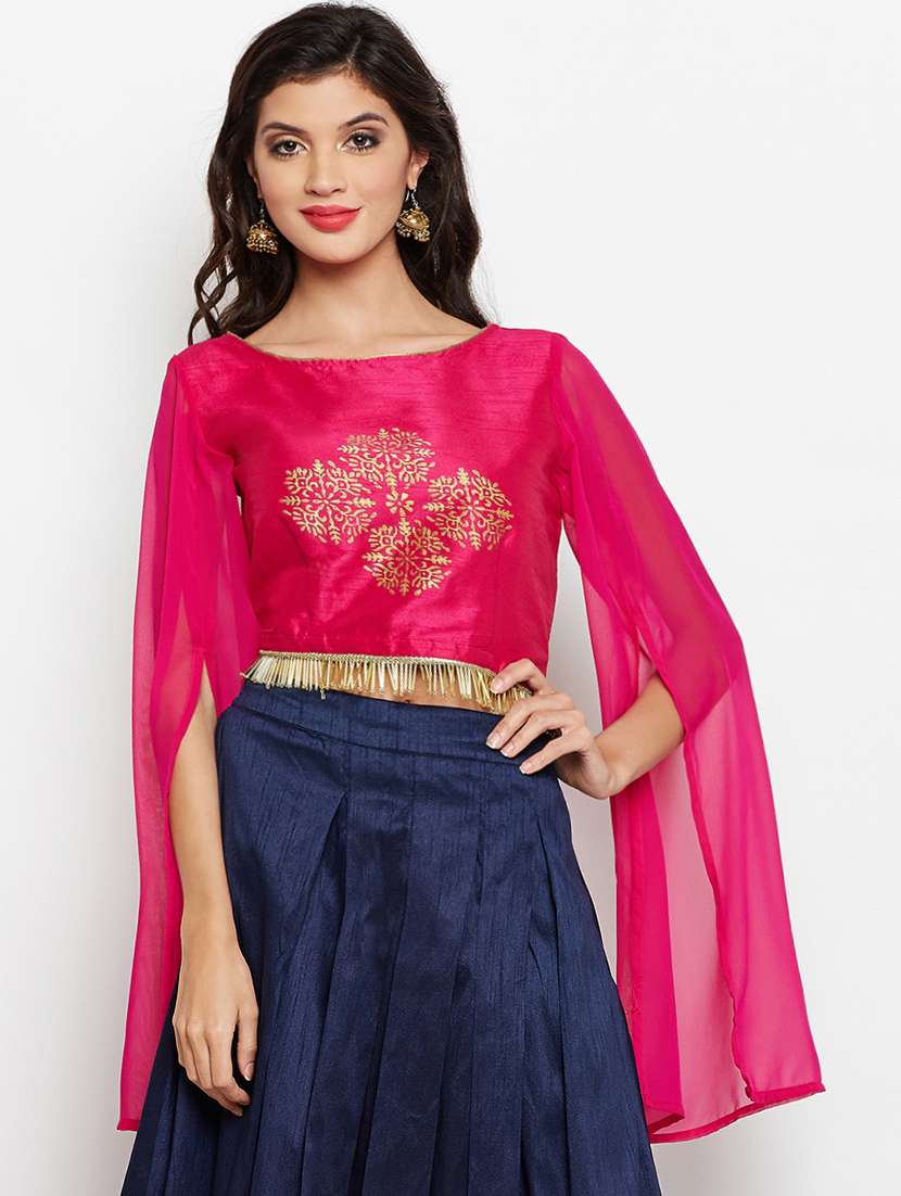 block print printed blouse