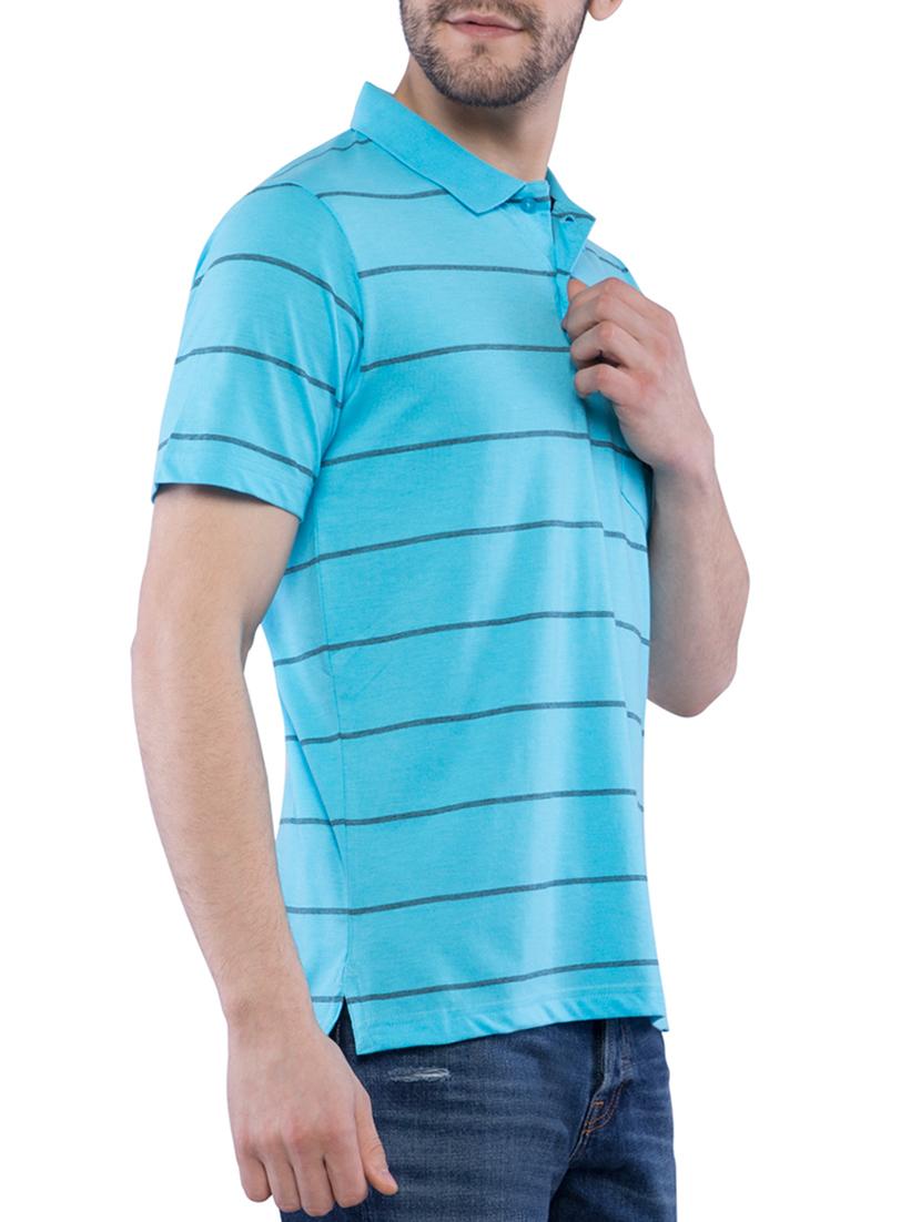 blue striped polo t-shirt - 16253044 -  Standard Image - 1