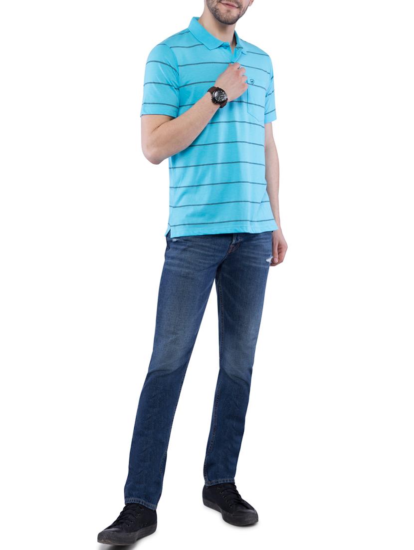 blue striped polo t-shirt - 16253044 -  Standard Image - 4