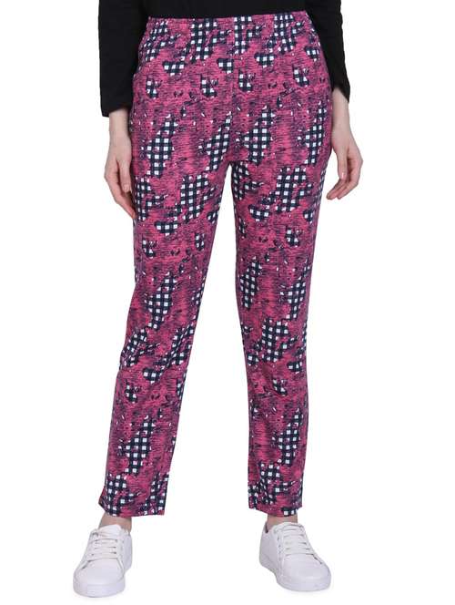 pocket detail checkered abstract track pant - 16253049 -  Standard Image - 0