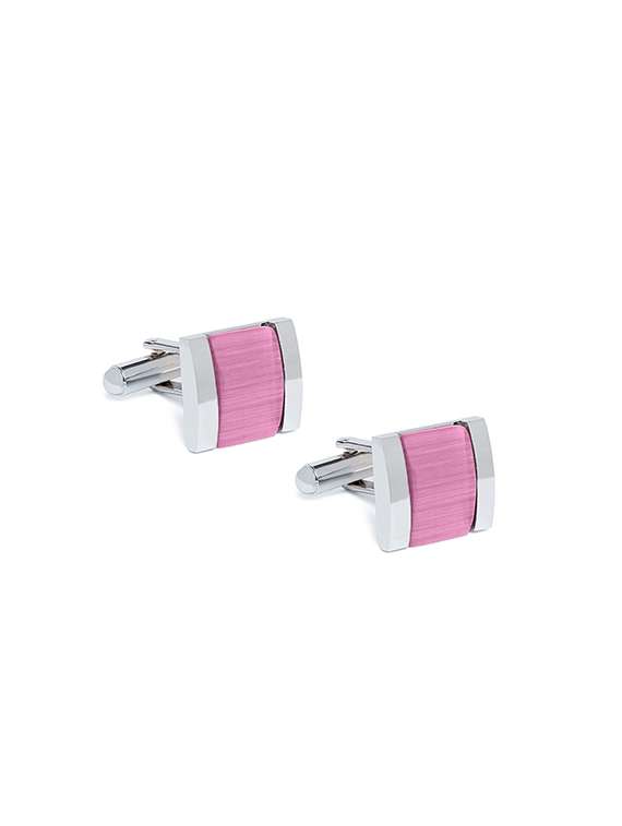 pink metal cufflink