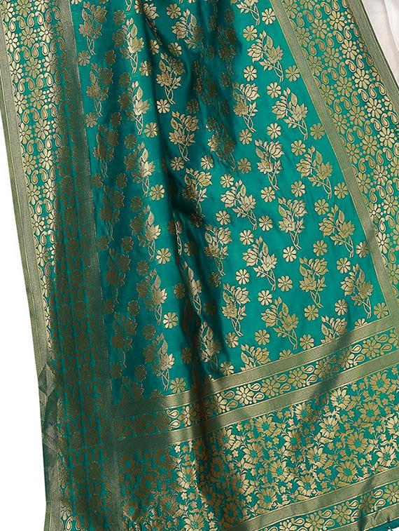 green poly silk dupatta - 16257407 - Standard Image - 1