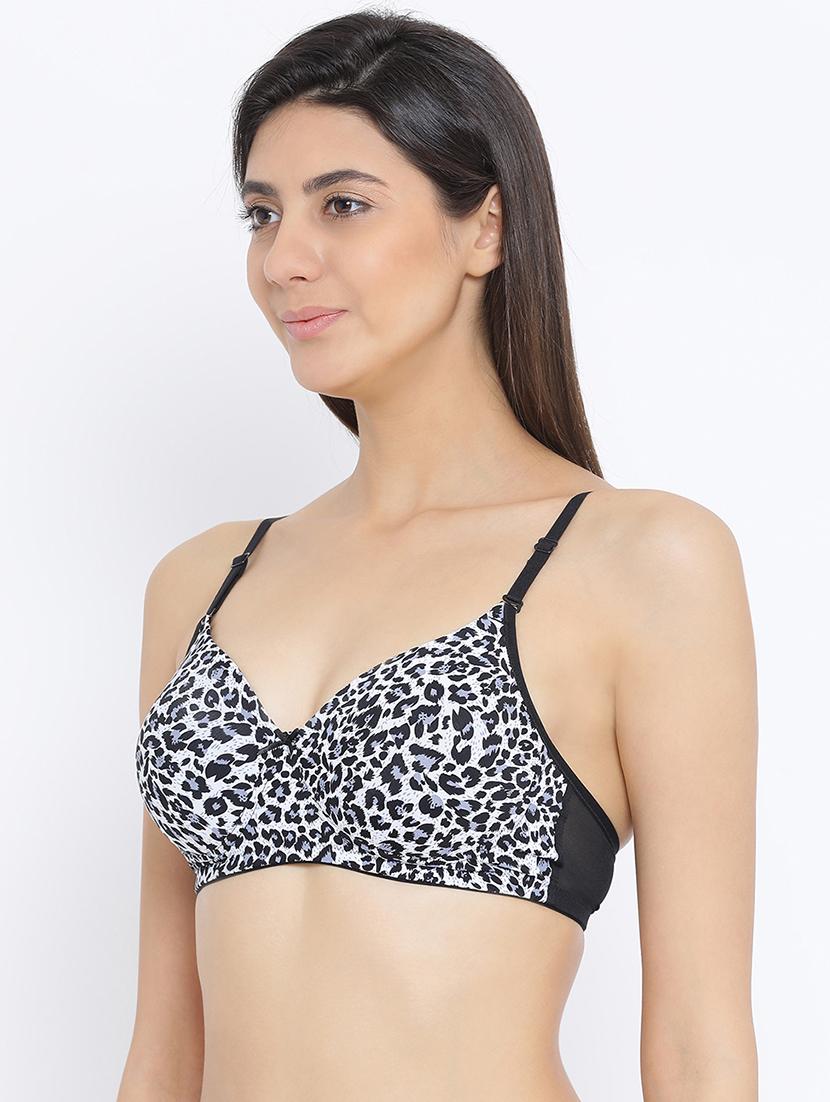 animal print bow patch t-shirt bra - 16259138 - Standard Image - 1