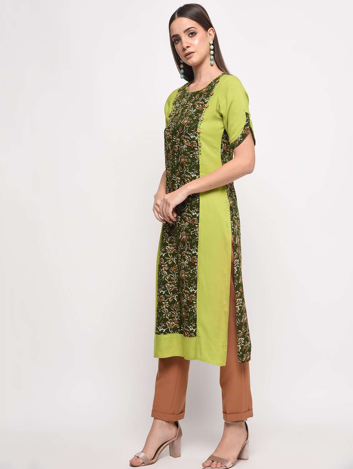 women's straight kurta - 16259565 - Standard Image - 1