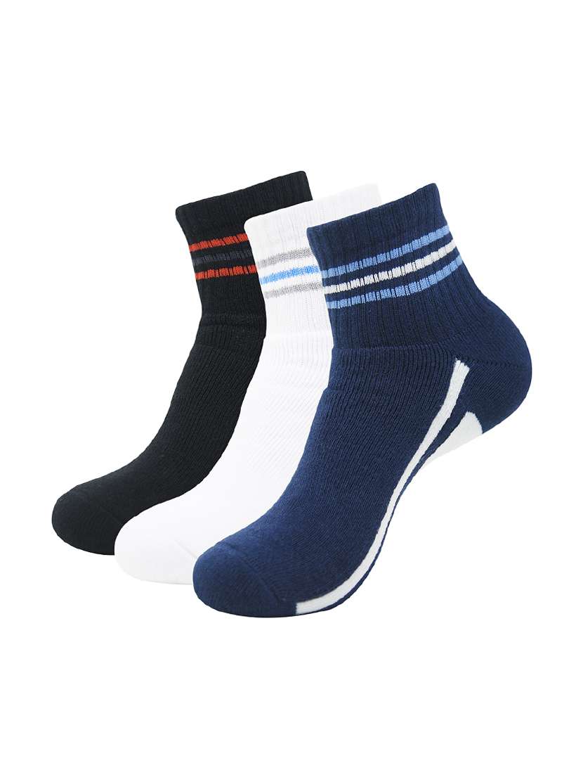 men pack of 3 solid above ankle length sock