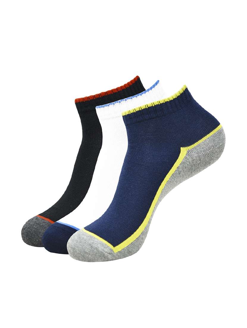 men pack of 3 printed ankle length sock