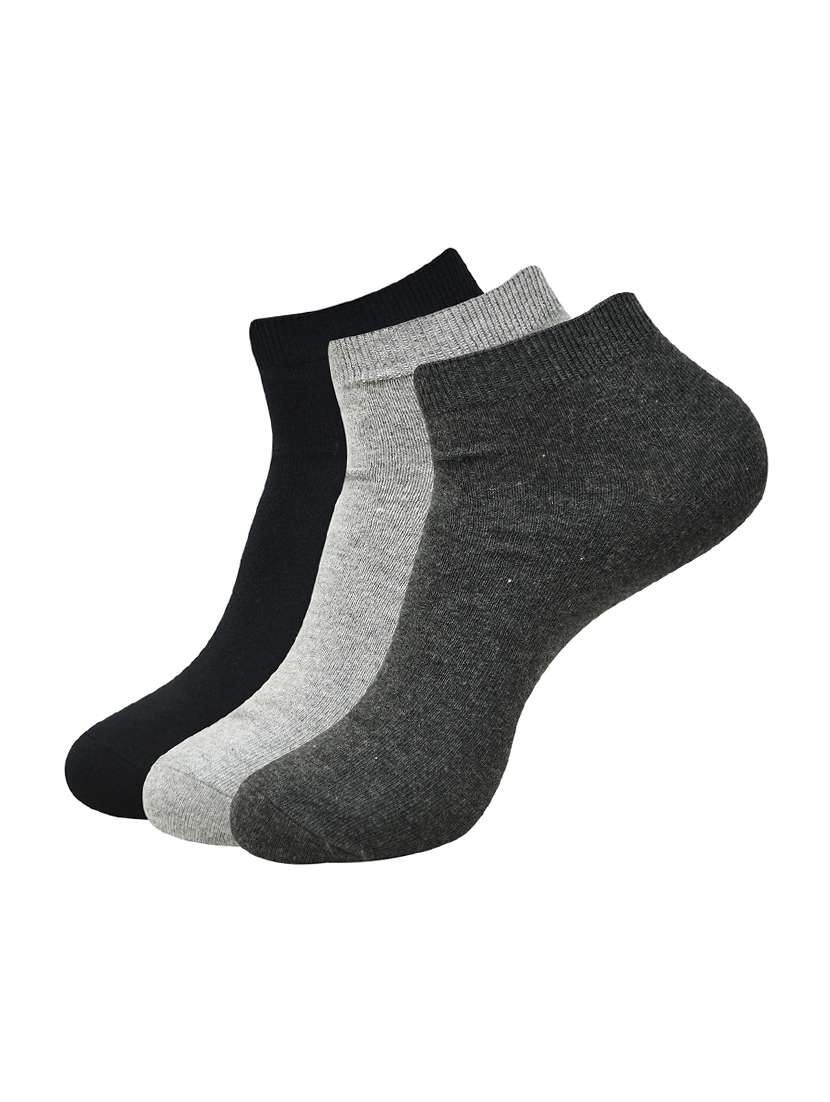 men pack of 3 solid ankle length sock