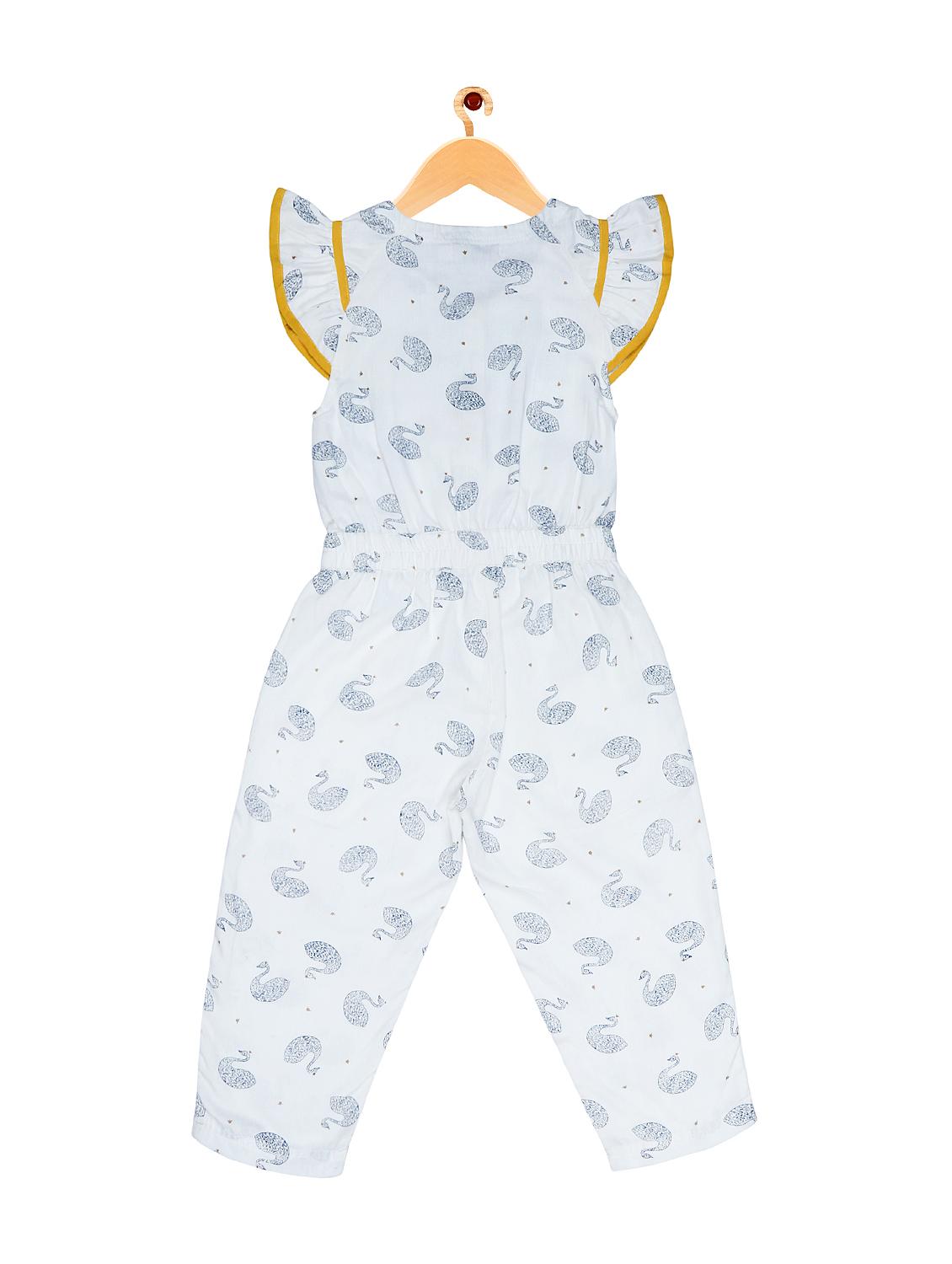 white rayon full length jumpsuit - 16262087 -  Standard Image - 1