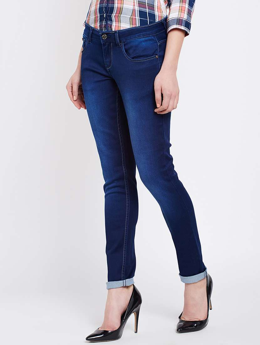 women's plain slim fit jeans - 16262657 -  Standard Image - 1