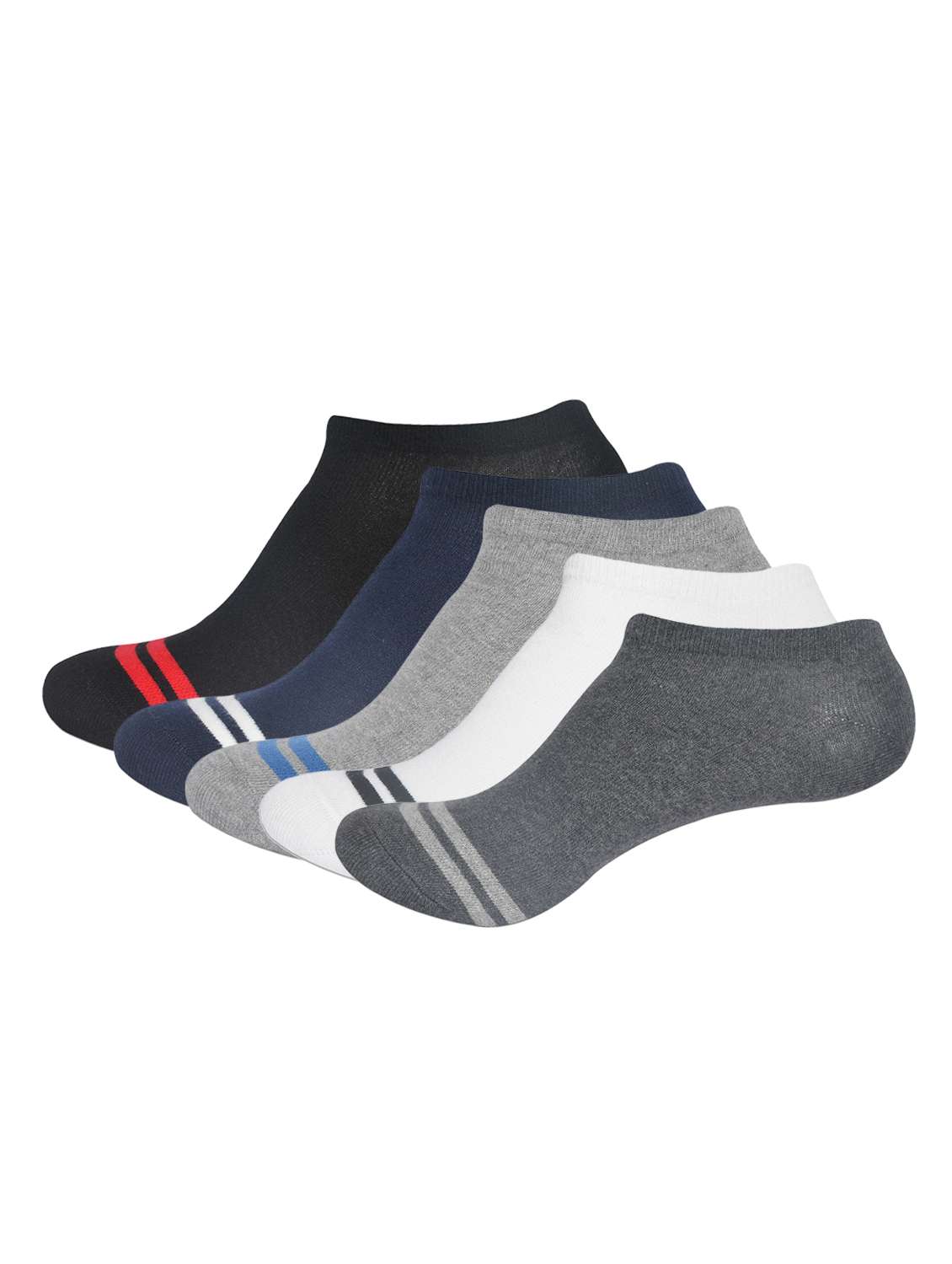 men pack of 5 striped ankle length  sock