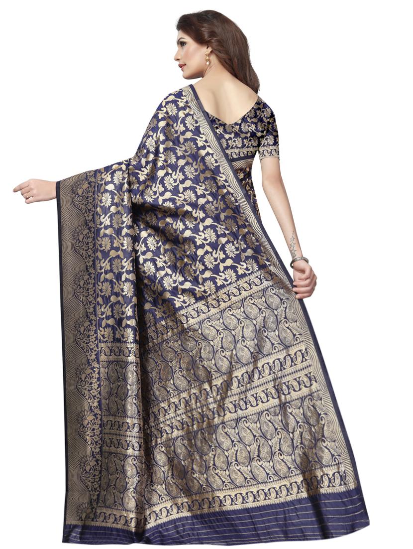 floral zari motif kanjivaram saree with blouse - 16271227 - Standard Image - 1