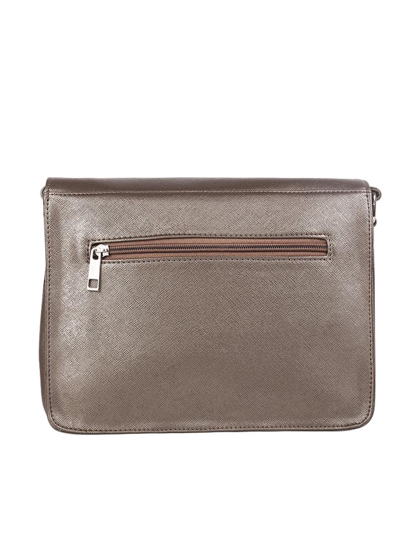 brown leatherette (pu) regular sling bag - 16271812 - Standard Image - 1