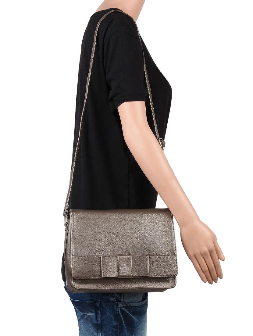 brown leatherette (pu) regular sling bag - 16271812 - Standard Image - 4