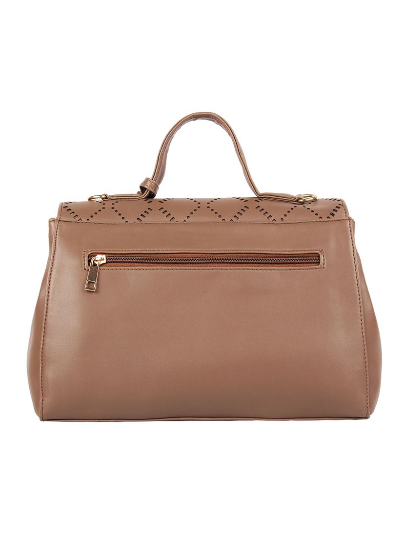 brown  leatherette (pu) regular sling bag - 16271831 -  Standard Image - 1