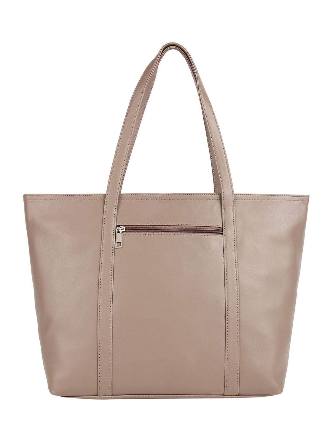 brown  leatherette (pu) regular handbag - 16271954 -  Standard Image - 1