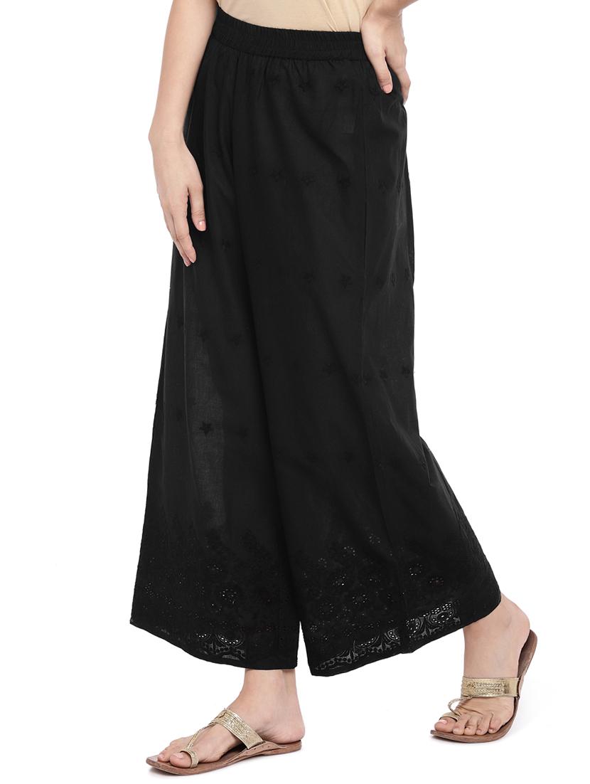 chikankari flared palazzo - 16274180 - Standard Image - 1