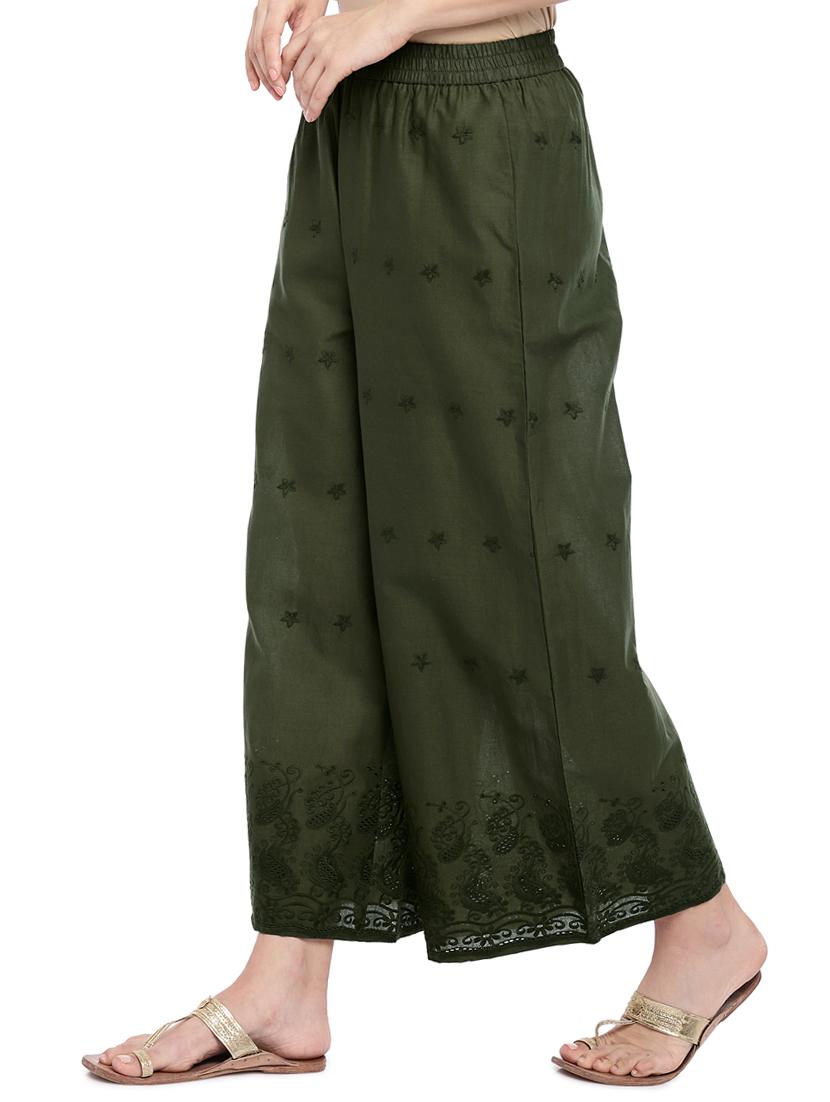 chikankari flared palazzo - 16274183 - Standard Image - 1