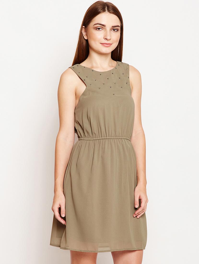 embellished a-line dress - 16274739 -  Standard Image - 1
