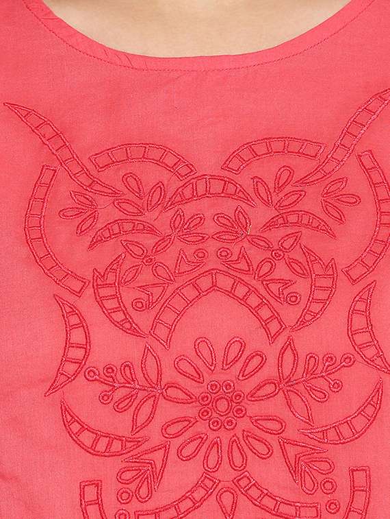 flutter sleeved embroidered top - 16274844 - Standard Image - 4