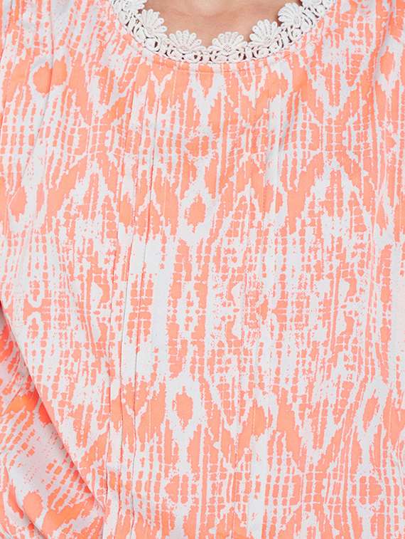orange polyester blouson top - 16274919 - Standard Image - 4