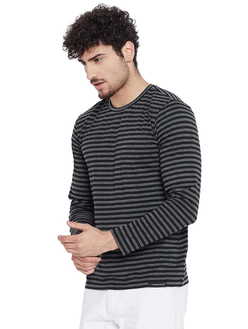 grey striped t-shirt - 16275077 -  Standard Image - 1