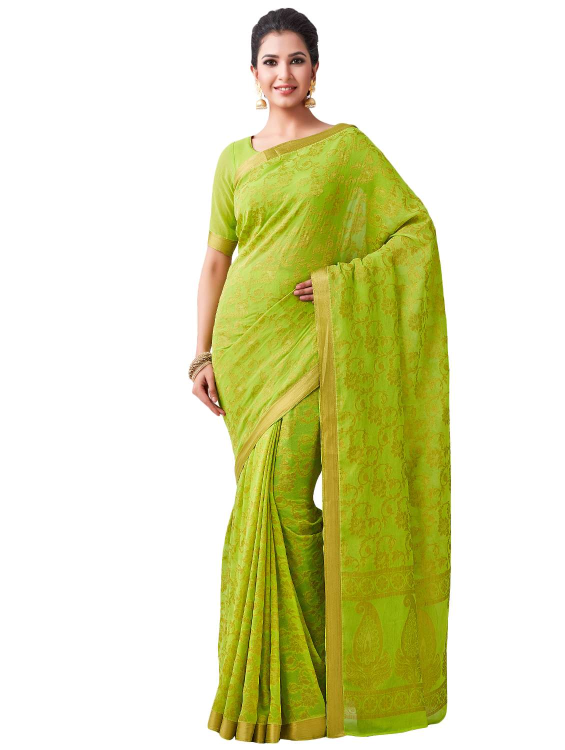 floral kanjivaram saree with blouse