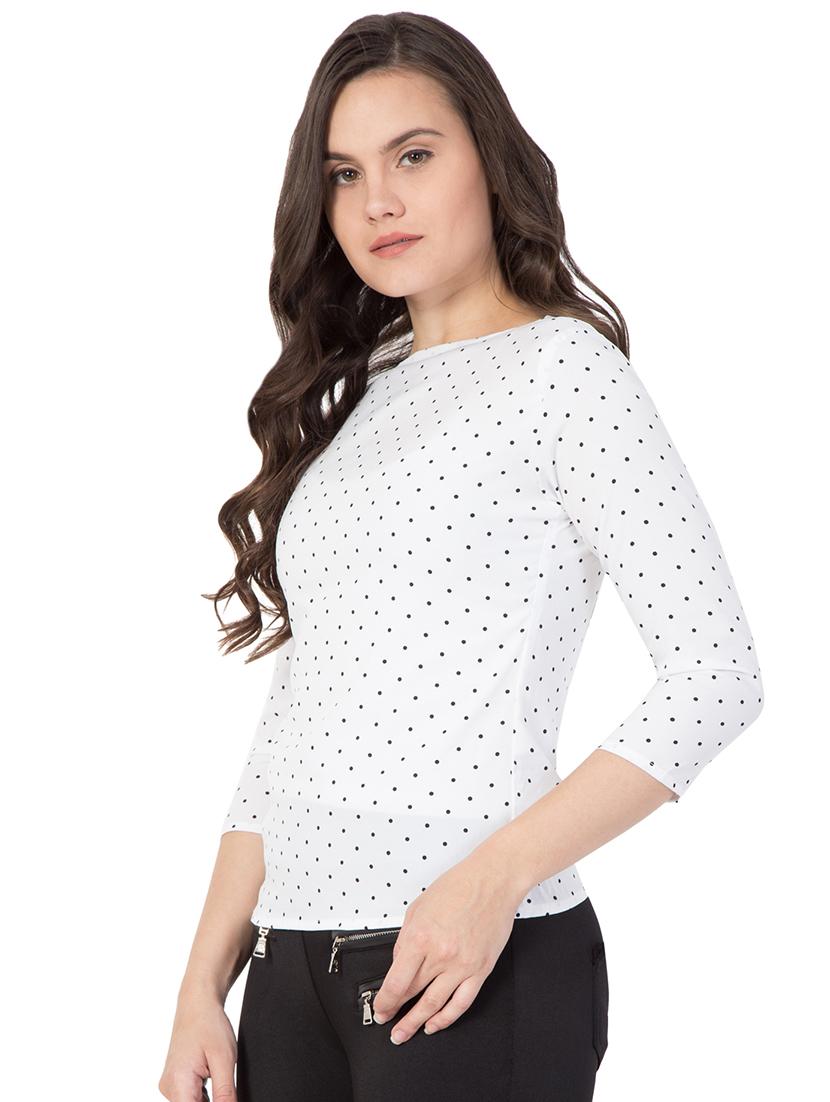 women's straight boat neck top - 16278762 - Standard Image - 1