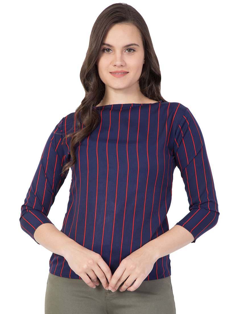 women's straight boat neck top