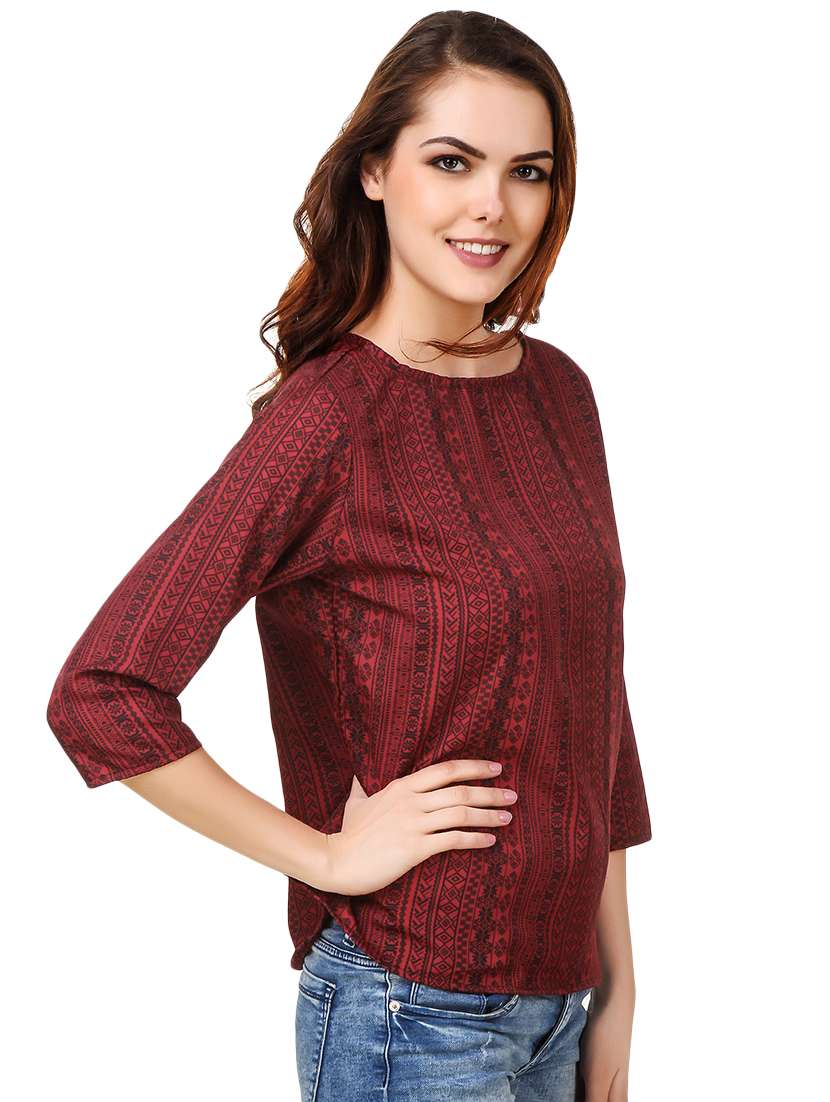 women's straight round neck top - 16278833 -  Standard Image - 1