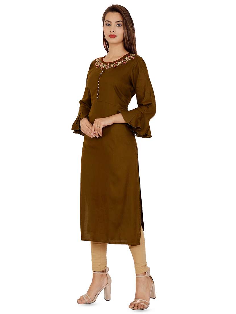 women's straight kurta - 16280041 - Standard Image - 1