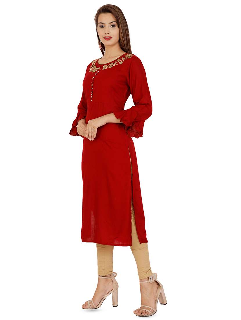 women's straight kurta - 16280042 - Standard Image - 1