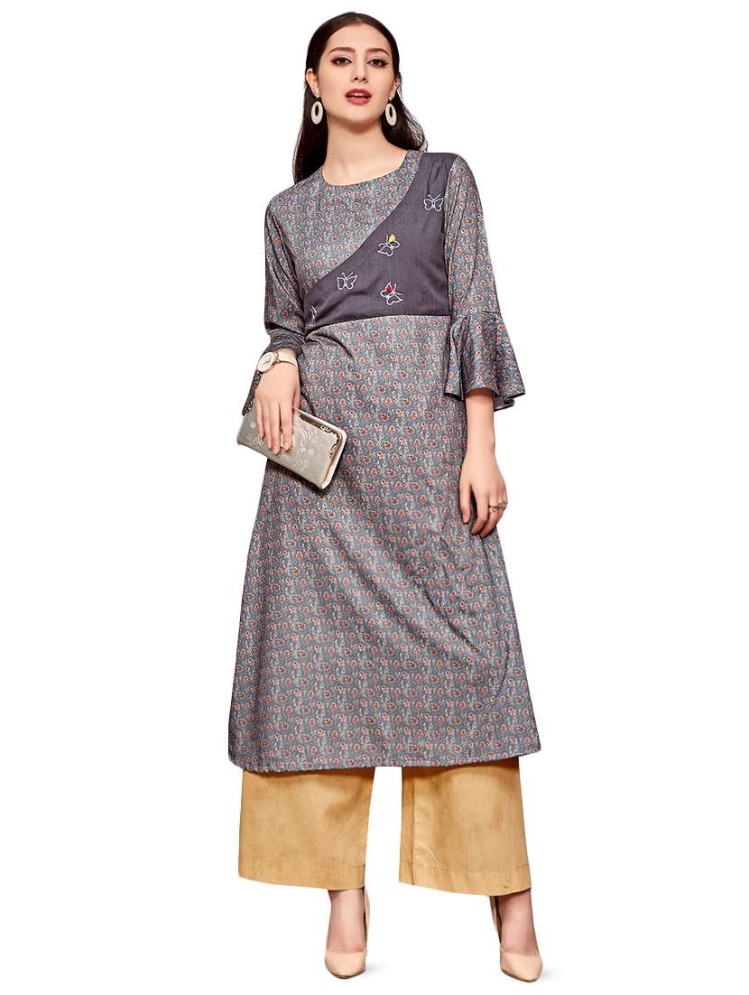 kalamkari printed a-line kurta