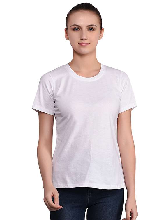 women's plain round neck t-shirt