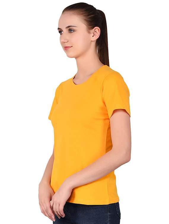 women's plain round neck t-shirt - 16283646 -  Standard Image - 1
