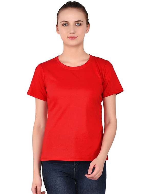 women's plain round neck t-shirt