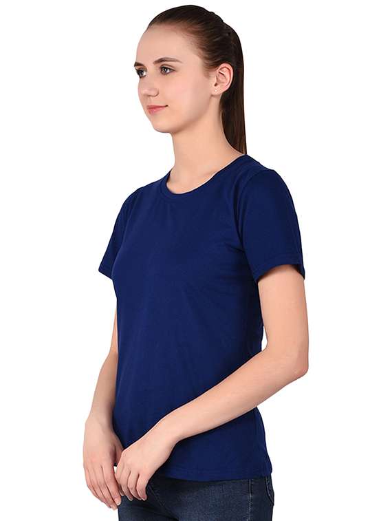 women's plain round neck t-shirt - 16283649 -  Standard Image - 1