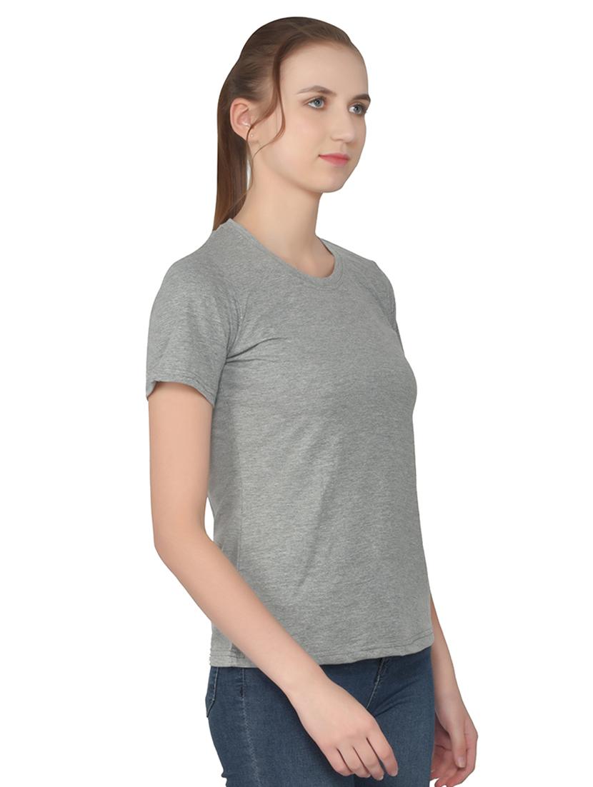 women solid round neck regular t-shirt - 16283652 -  Standard Image - 1