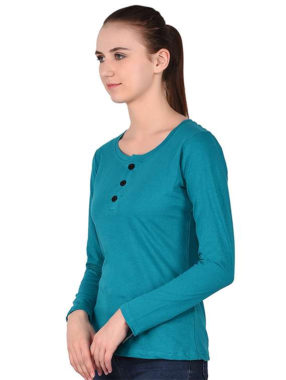 women's plain round neck t-shirt - 16283661 -  Standard Image - 1